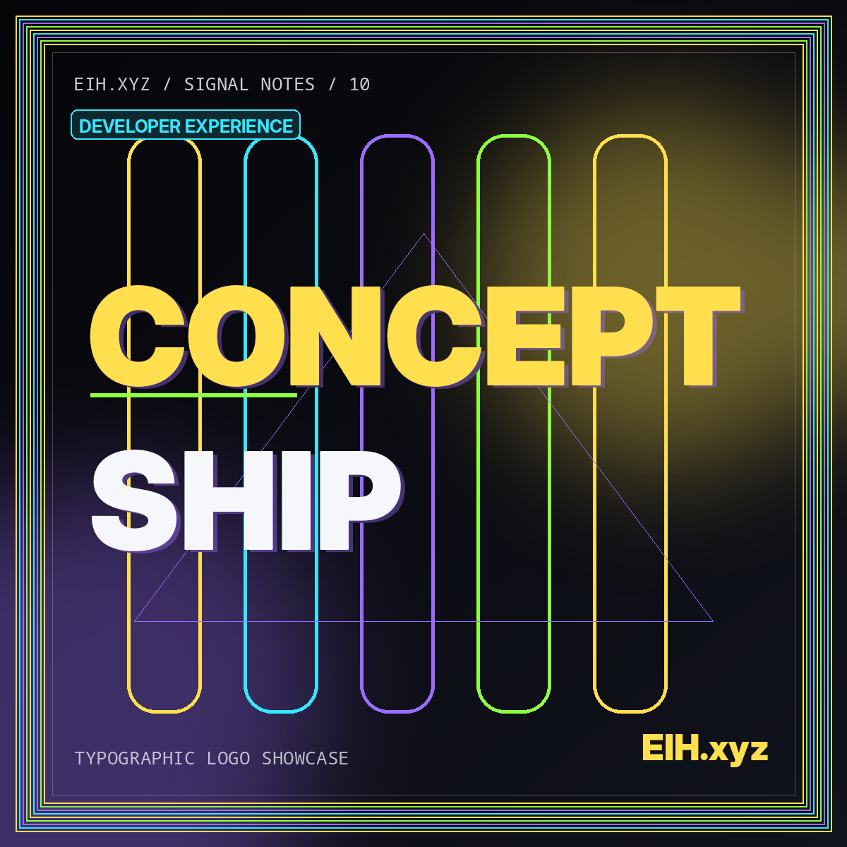 Typographic poster reading CONCEPT and SHIP